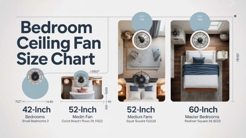 Bedroom Ceiling Fan Size Chart