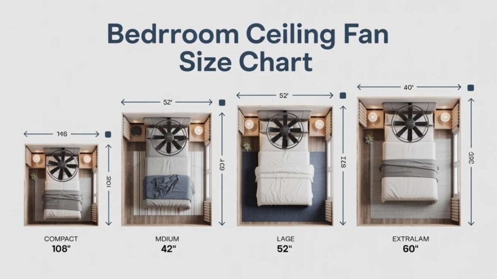Best Ceiling Fan Size for Small Bedrooms