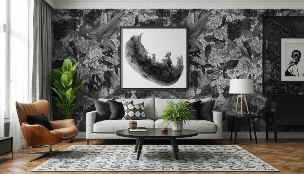 Black and White Wallpaper for Modern Sophistication
