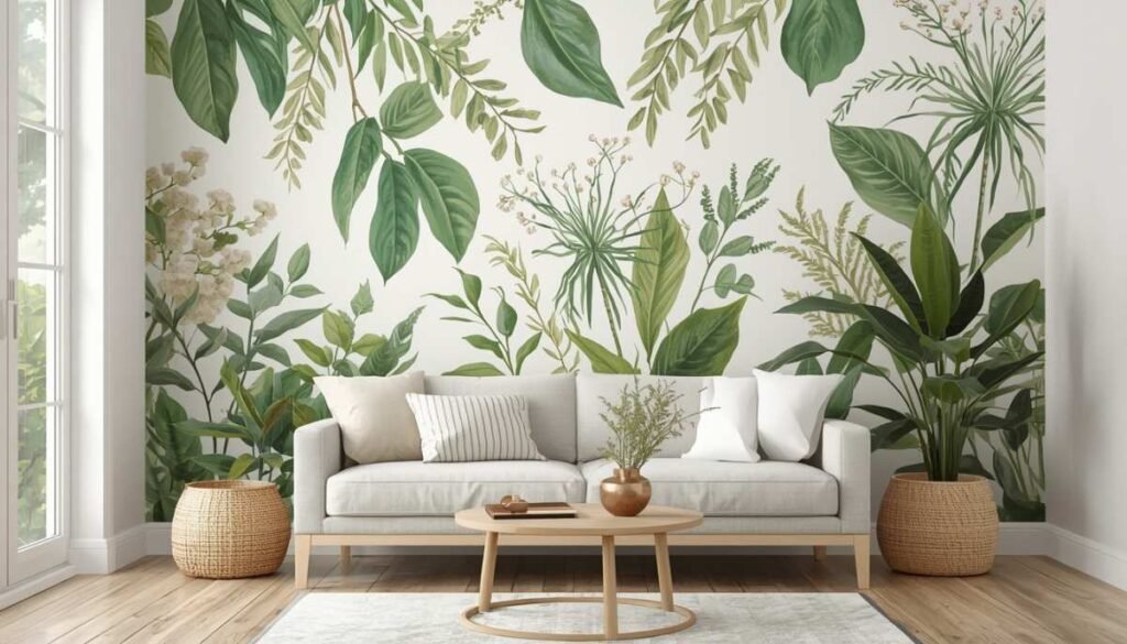 Botanical Wallpaper for a Fresh Natural Look