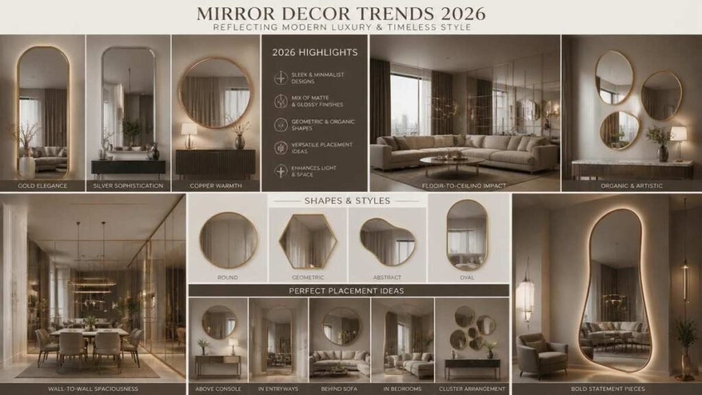 Modern Mirror Decor Trends for 2026 Interiors