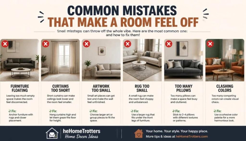 Common mistakes that make a room feel off