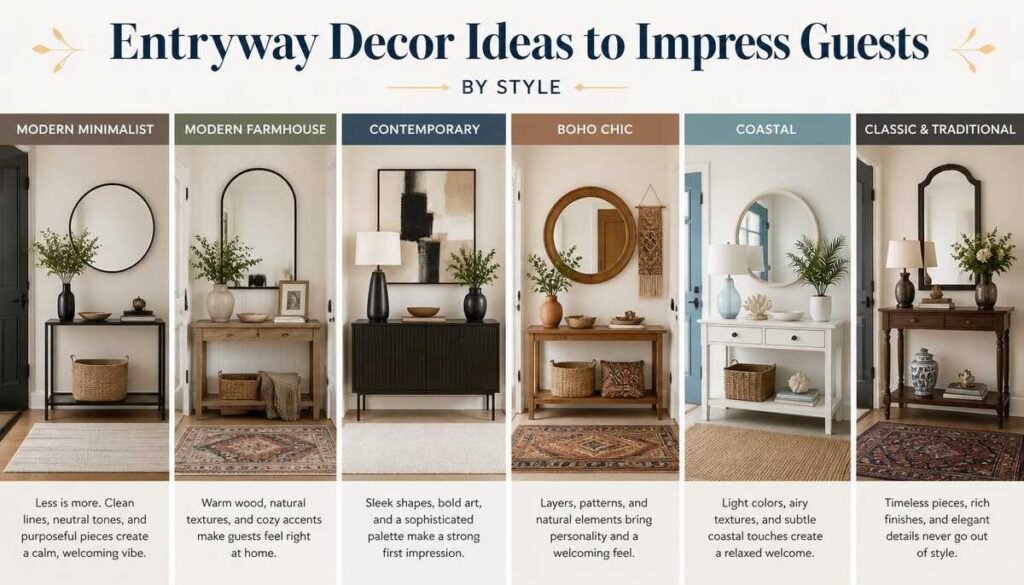 Entryway decor ideas by style