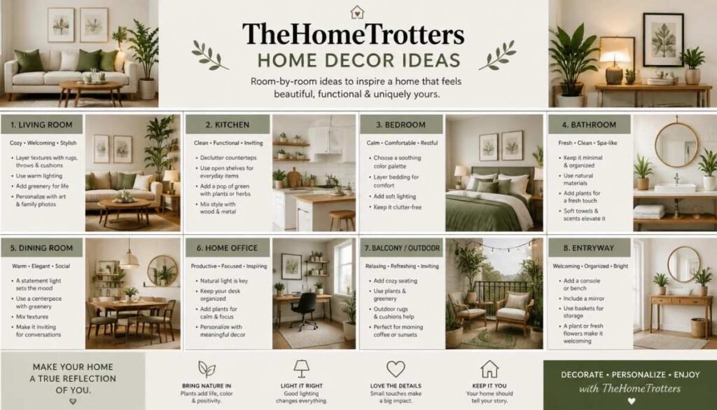 Room-by-room TheHomeTrotters home decor ideas