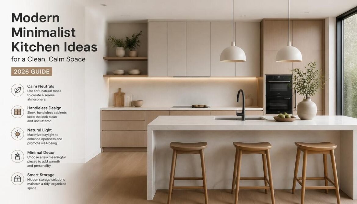 Modern Minimalist Kitchen Ideas for a Clean, Calm Space (2026 Guide)-Modern Minimalist Kitchen Ideas