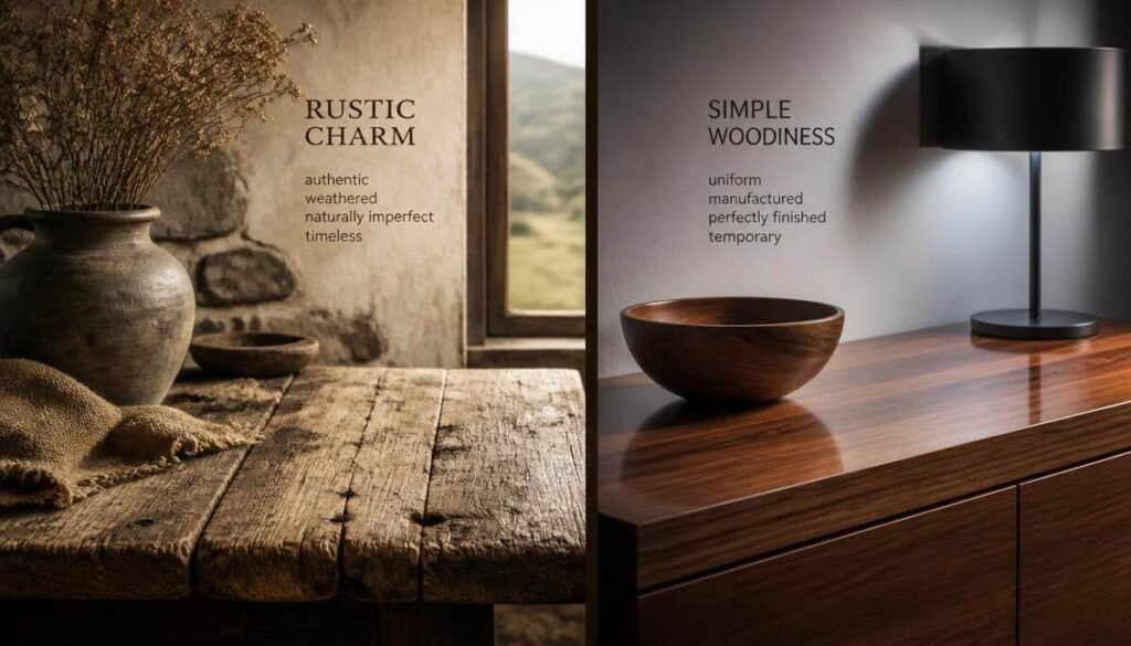 The Real Difference Between Rustic and Just... Wooden